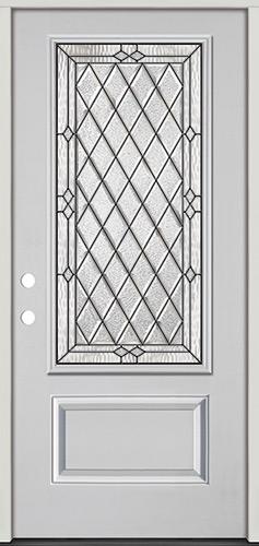 Diamond 3/4 Lite Fiberglass Prehung Door Unit #274