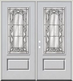 3/4 Lite Fiberglass Prehung Double Door Unit #272