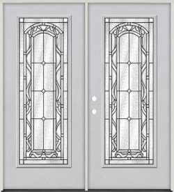 Full Lite Fiberglass Prehung Double Door Unit #292