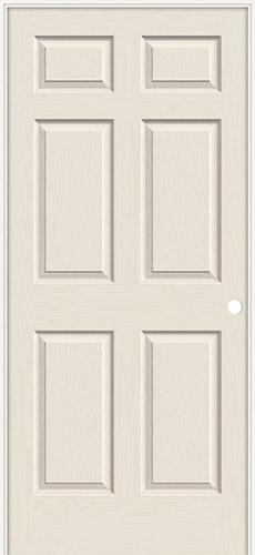 6'8" 6-Panel Smooth Molded Interior Prehung Door Unit
