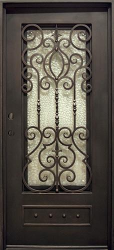 37" x 81" Baton Rouge Iron Prehung Door Unit