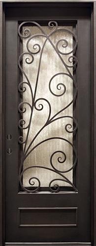 38" x 97" Roman Iron Prehung Door Unit