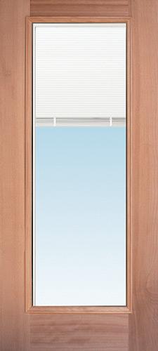 Full Mini-blind Mahogany Wood Door Slab