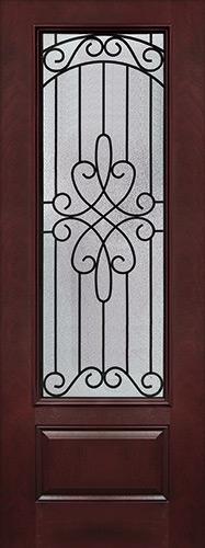 8'0" Tall 3/4 Lite Pre-finished Fiberglass Wood Door Slab #299